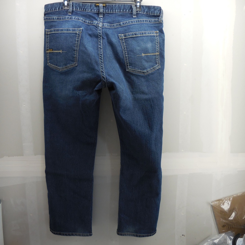 Ariat M4 Rebar Relaxed Boot Cut Jeans Mens 42x32 DuraStretch Blue Denim Workwear - Picture 4 of 13